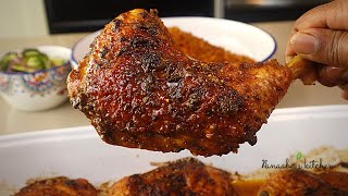 How to make the best melt in your mouth tasty Oven Baked Chicken  quick roasted chicken recipes [upl. by Meldon710]