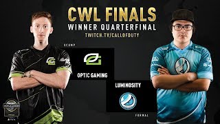 OpTic Gaming vs Luminosity  CWL Finals 2019  Day 2 [upl. by Silvia68]