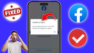 Como corrigir o problema de não conseguir fazer login no Facebook  Ocorreu um erro inesperado [upl. by Parthinia]