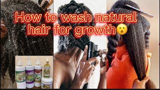 HOW I WASH MY NATURAL HAIR FOR GROWTH [upl. by Marjana]