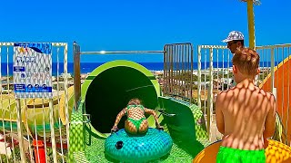 Magicone Water Slide at Stella Palace Crete [upl. by Alpers]