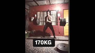 Zercher SquatZercher Deadlift 170KG [upl. by Nayllij]