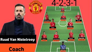 MANCHESTER UNITED VS CHELSEA LINEUP PREMIER LEAGUE 20242025 MATCH WEEK 10 COACH RUUD VAN NISTEROOY [upl. by Nilatak]