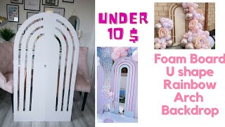 How To Make Rainbow Foam Board Chiara Backdrop [upl. by Ttirrem]