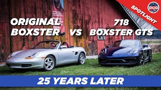 2021 718 Boxster GTS 40 vs original Boxster Porsche’s midengine roadster 25 years later [upl. by Nicola]