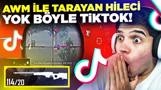 AWM İLE M416 GİBİ TARAYAN HİLECİ 😱  PUBG MOBILE TİKTOK VİDEOLARI İZLEDİK 9 [upl. by Grantham]