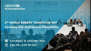 IRENA12A D12nd WETD Assembly Opening and Welcoming Statements [upl. by Herbst14]