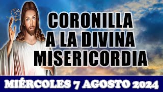 💕🙏 CORONILLA a la DIVINA MISERICORDIA de HOY MIÉRCOLES 7 AGOSTO de 2024 🌸🌺Santo Rosario 🙏 [upl. by Elorak]