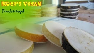 vegane Fruchtriegel  Fruchtriegel selber machen  vegane Rezepte von Kochs vegan [upl. by Salvidor]