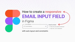 How to create a responsive EMAIL INPUT FIELD in Figma  Bangla Tutorial [upl. by Ardnuhs]