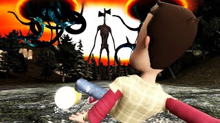 Siren Head and a Giant Monster do Battle in Gmod Garrys Mod Multiplayer Gameplay Roleplay [upl. by Nnylacissej]