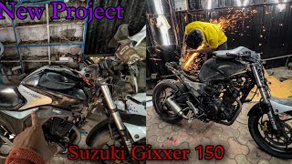 SUZUKI GIXXER SF150 Full Conversion amp Modification  Project Gixxer [upl. by Auqeenwahs]