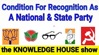 Conditions for Recognition as a National Party and State PartyUPSCSSCIBPSAll Government Exam [upl. by Doreg]