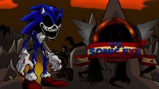 Fnf Sonicexe revamped Fallen Black mortis sun Black sun cover [upl. by Einhoj]