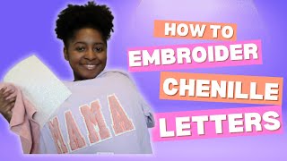 HOW TO MAKE CHENILLE LETTERS ON EMBROIDERY MACHINE chenille [upl. by Einahpad]