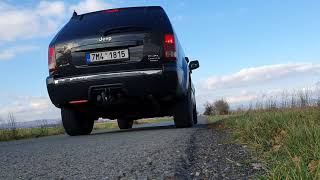 Jeep Grand Cherokee WK 57 HEMI V8 sound straight pipe [upl. by Jennette]