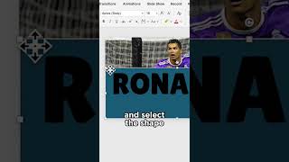 INSANE PowerPoint TRICK🤯🔥 powerpoint tutorial college presentation ronaldo [upl. by Lunt882]