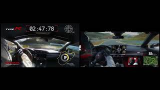 FK8 vs FL5 Nürburgring Record time Comparison [upl. by Yhtommit]