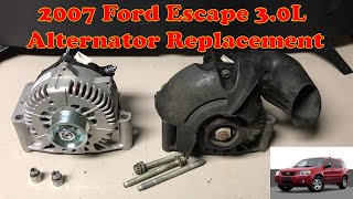 2007 Ford Escape 30 Alternator Replacement [upl. by Eramal]