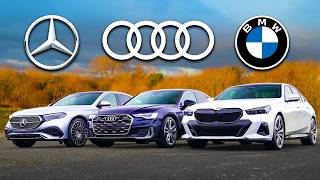 New BMW 5 Series v EClass v A6 Which is best [upl. by Nyrem645]