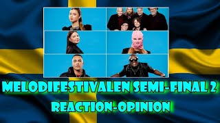 ESC 2024 REACTION MELODIFESTIVALEN 2024 SWEDEN SEMIFINAL 2 [upl. by Hermina]