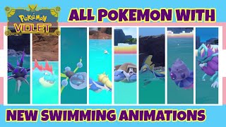 All Pokemon With New Swimming Animations Using Synchro Machine In The Indigo Disk Scarlet amp Violet [upl. by Yaluz]