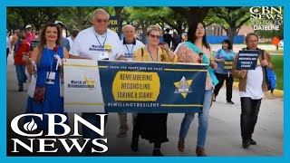 Jews Christians in Texas March to Remember Holocaust Fight AntiSemitism [upl. by Ohploda]