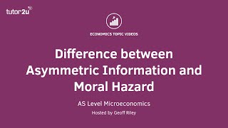 Difference between Asymmetric Information and Moral Hazard I A Level and IB economics [upl. by Ibbison]