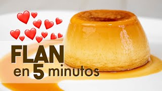 FLAN en MICROONDAS 🍮  en 5 minutos [upl. by Atnicaj]