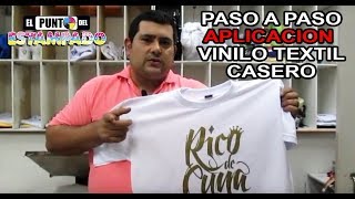 VINILO TEXTIL CASERO PROCESO PASO A PASO DE ESTAMPACIÓN [upl. by Nelsen]