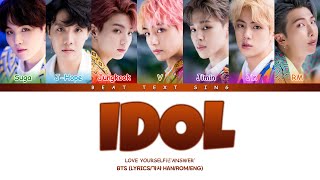 BTS IDOL Color Coded Lyrics가사 HanRomEng [upl. by Eznyl951]