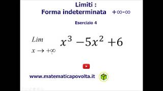 Limiti  forma indeterminata  ∞  ∞ esercizio 4 [upl. by Maje]