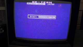 Connect an Atari 800XL to a dialup BBS in 2014 XM301 300 baud modem XE TERM LORD [upl. by Mcclish]