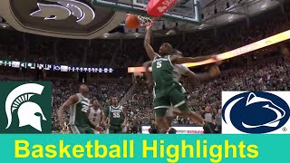 Penn State vs Michigan State Basketball Game Highlights Jan 4 2024 [upl. by Pisano]