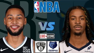 Memphis Grizzlies vs Brooklyn Nets  NBA Play by Play Live Scoreboard [upl. by Everrs]