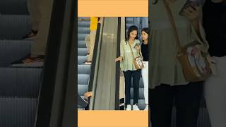 Hands Touching Prank On The Escalator shorts funny random escalatorprank [upl. by Inge]