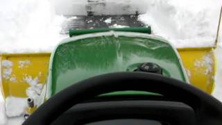 John Deere 2320 Plowing snowAVI [upl. by Wiseman490]