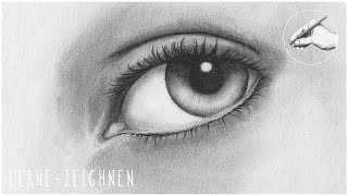 AUGE ZEICHNEN Teil 1 Iris und Pupille  how to draw a realistic eye realistisches Auge zeichnen [upl. by Bywoods]