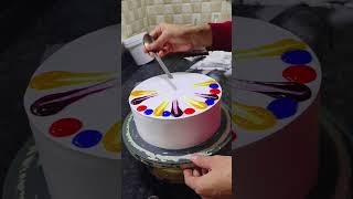 Multi Colour Cake Design  Multi Colour shorts youtubeshorts viralvideo [upl. by Ariak]