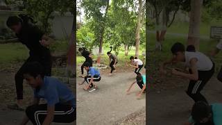 special exercise Wushu duck walk  special exercise for thai strength training voiral shorts [upl. by Akcinahs]