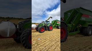 FENDT 728 Vario Bergmann Chaser Bin CLAAS 8900 Lexion Combine Harvester on Barley [upl. by Matthus]