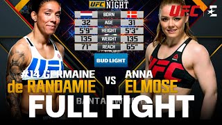 UFC Rotterdam Germaine de Randamie VSAnna ELMOSE  Full Fight [upl. by Huttan]