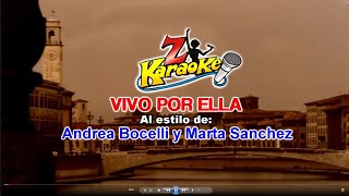 ANDREA BOCELLI Y MARTA SANCHEZ  VIVO POR ELLA karaoke [upl. by Shelli]