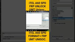 iTELA60FRP BYPASS UMT UNISOC TOOL  iTEL A60 FORMAT FRP UNLOCK BY UMT UNISOC TOOL 🔥🔥 [upl. by Landis]