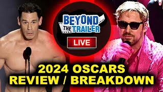 Oscars 2024 REVIEW  REACTION Oppenheimer John Cena Im Just Ken Ryan Gosling Emma Stone [upl. by Sonnnie]