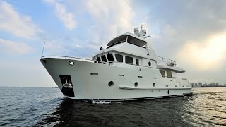 Bering 65 Serge  Steel expedition trawler yacht underway [upl. by Atiekahs]