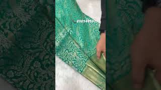 Elegance in six yards 💚✨ Order 8985495971saree pattucollections onlineshopping digitalmarketing [upl. by Kciremed]