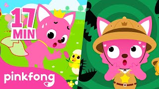 Find Pinkfongs Tail  More  Animal Songs Compilation by Pinkfong Ninimo  Pinkfong for Kids [upl. by Naves]