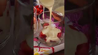 BEST Fresas con Crema mexicandessert fresasconcrema valentinesday [upl. by Zelten]