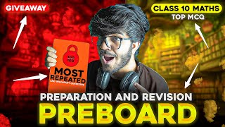 Class 10 Maths Live  Preboard Exam Preparation amp Revision  Class 10th Maths MCQs  Gourav Bhaiya [upl. by Anad]